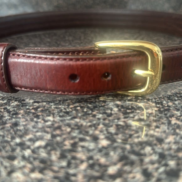 Brighton brown leather belt - Picture 2 of 10